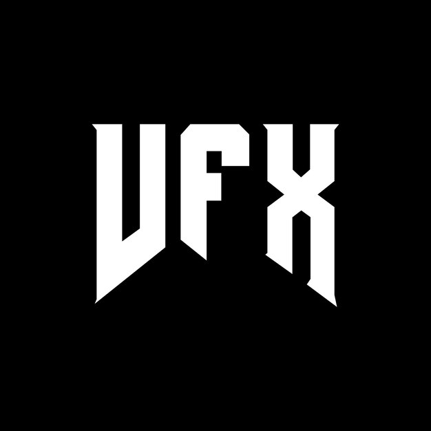 Diseño de logotipo de letra VFX para una empresa de tecnología Diseño del logotipo VFX combinación de colores blanco y negro Logotipo VFX vector VFX diseño Icono VFX alfabeto VFX tipografía Diseño del Logotipo