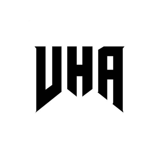 Diseño de logotipo de letra VHA para una empresa de tecnología VHA diseño de logotipo combinación de colores blanco y negro VHA logotipo VHA vector VHA diseño VHA icono VHA alfabeto VHA tipografía logotipo diseño