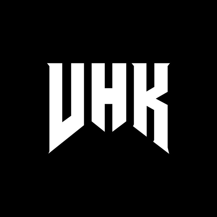 Vector diseño de logotipo de letra vhk para una empresa de tecnología diseño de logotipo vhk combinación de colores blanco y negro logo vhk vector vhk diseño icono vhk alfabeto vhk tipo de logotipo diseño