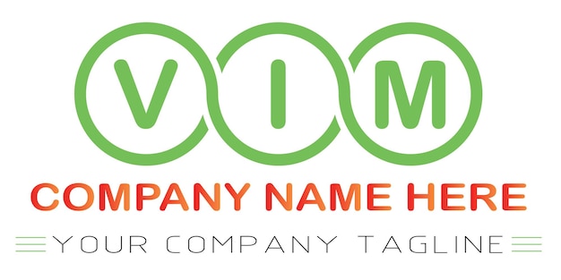 Diseño de logotipo de letra VIM