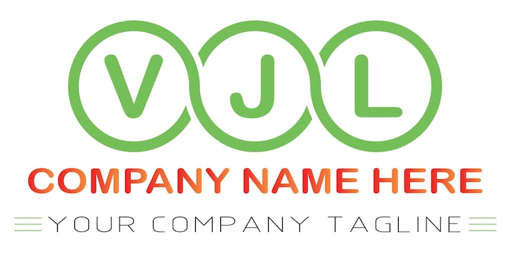 Vector diseño de logotipo de letra vjl