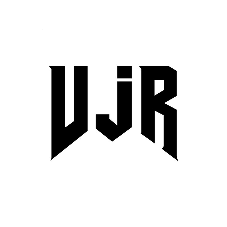 Vector diseño de logotipo de letra vjr para la compañía de tecnología diseño de logotipo vjr combinación de colores blanco y negro logotipo v jr vector vjr diseño icono vjr alfabeto vjr tipografía diseño de logos