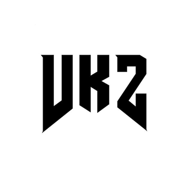 Diseño de logotipo de letra VKZ para la compañía de tecnología Diseño de Logotipo VKZ combinación de colores blanco y negro Logotipo VkZ vector Diseño de VkZ icono VkZ alfabeto VkZ tipografía Diseño de logos
