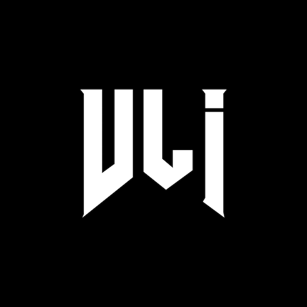 Diseño de logotipo de letra VLI para la empresa de tecnología VLI diseño de logotipo combinación de colores blanco y negro VLI logotipo VLI vector VLI diseño VLI icono VLI alfabeto VLI tipografía diseño del logotipo