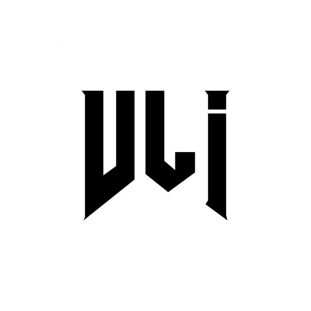 Diseño de logotipo de letra VLI para la empresa de tecnología VLI diseño de logotipo combinación de colores blanco y negro VLI logotipo VLI vector VLI diseño VLI icono VLI alfabeto VLI tipografía diseño del logotipo
