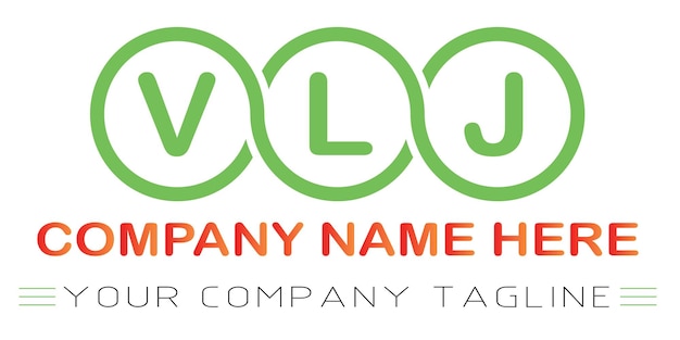 Diseño de logotipo de letra VLJ