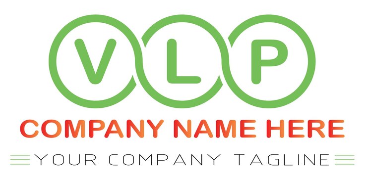 Vector diseño de logotipo de letra vlp