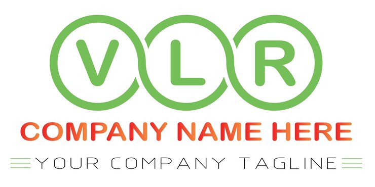 Vector diseño de logotipo de letra vlr
