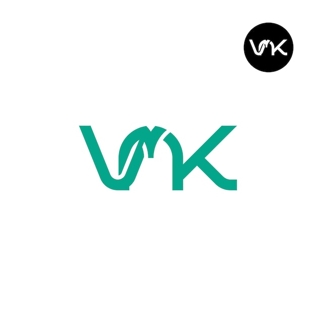 Diseño del logotipo de la letra vmk monograma