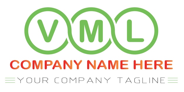 Diseño de logotipo de letra VML