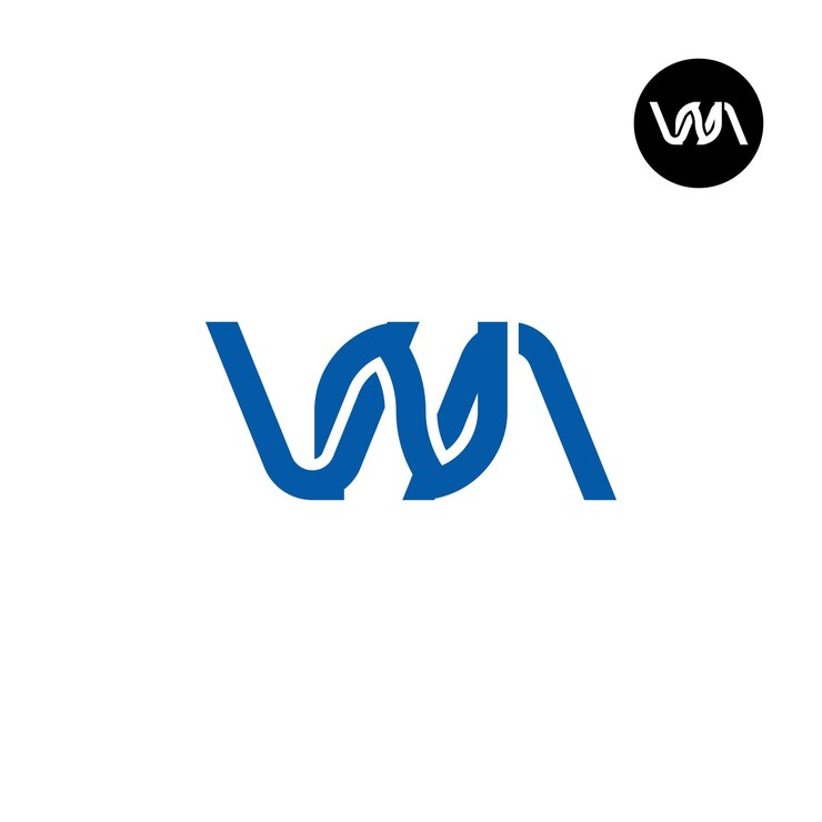 Vector diseño del logotipo de la letra vna monogram