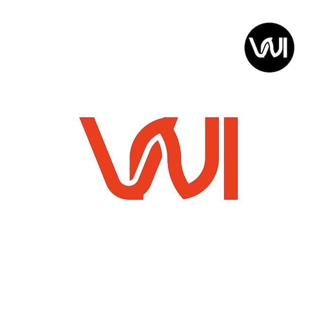 Vector diseño del logotipo de la letra vni monogram