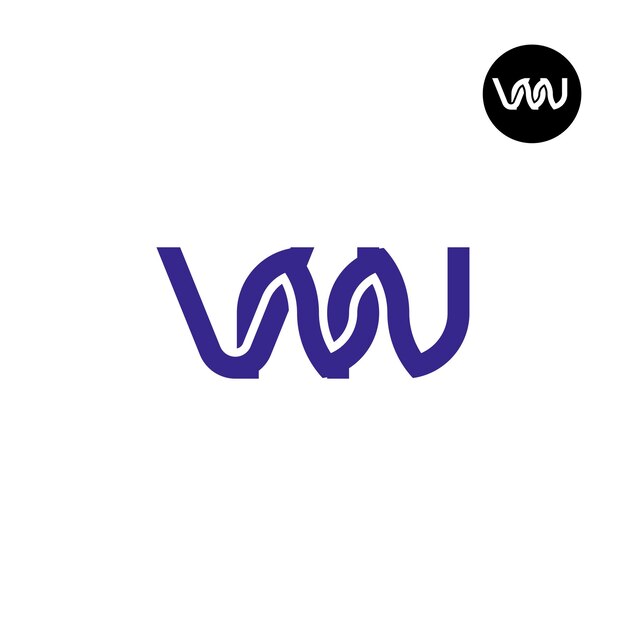 Diseño del logotipo de la letra VNN Monograma