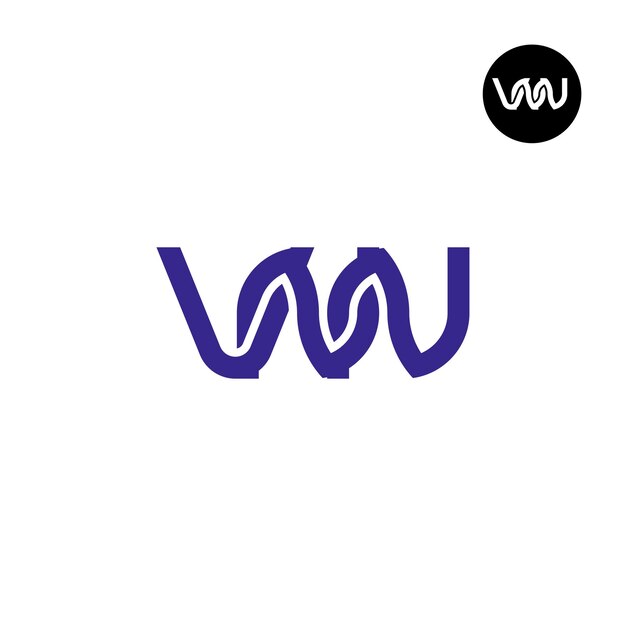 Vector diseño del logotipo de la letra vnn monograma