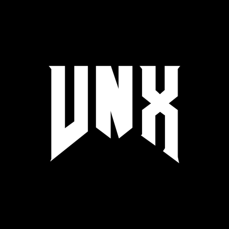 Vector diseño de logotipo de letra vnx para la compañía de tecnología diseño de logotipo vnx combinación de colores blanco y negro diseño de logotip vnx vector vnx diseño de icono vnx alfabeto vnx tipografía diseño del logotipo