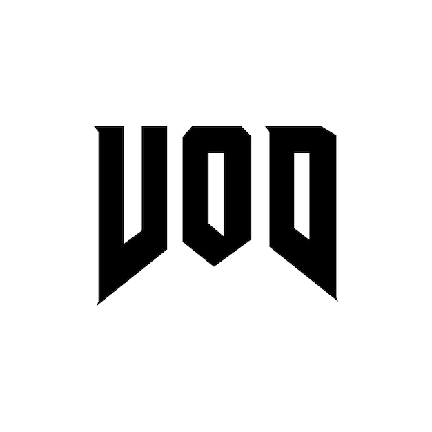 Diseño de logotipo de letra VOD para una empresa de tecnología Diseño del logotipo VOD combinación de colores blanco y negro Logotipo VOD vector diseño VOD icono VOD alfabeto VOD tipografía diseño del logotipo