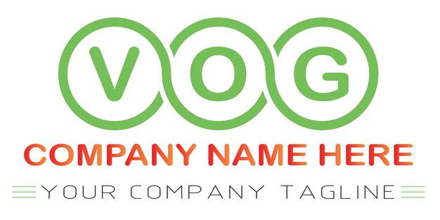 Diseño de logotipo de letra VOG