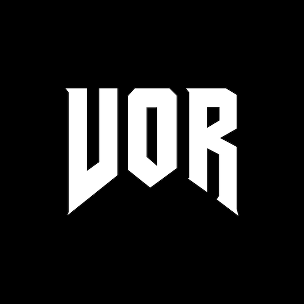 Diseño de logotipo de letra VOR para una empresa de tecnología Diseño del logotipo VOR combinación de colores blanco y negro Logotipo VOR Vector VOR Diseño del icono VOR Alfabeto VOR Tipo de diseño del logotipo