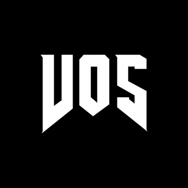 Diseño de logotipo de letra VOS para una empresa de tecnología VOS diseño de logotipo combinación de colores blanco y negro VOS logotipo VOS vector VOS diseño VOS icono VOS alfabeto VOS tipografía diseño del logotipo