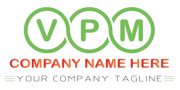 Diseño de logotipo de letra VPM