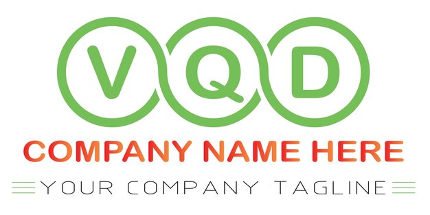 Diseño de logotipo letra VQD