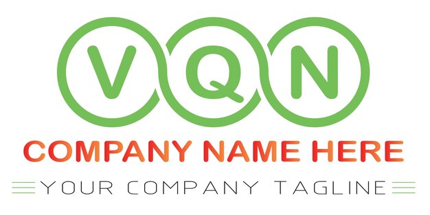 Diseño de logotipo de letra VQN