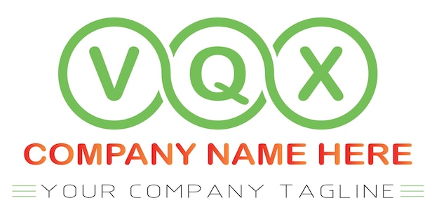 Diseño de logotipo de letra VQX