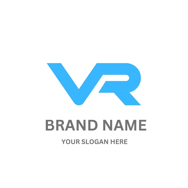 El diseño del logotipo de la letra VR202
