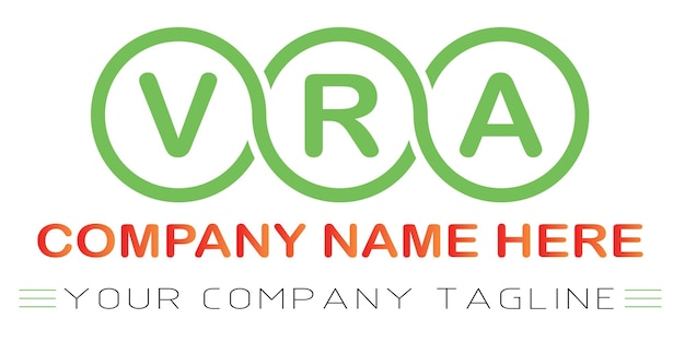 Diseño de logotipo de letra VRA