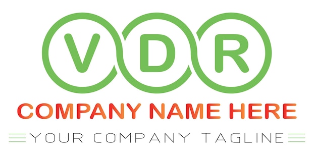 Diseño de logotipo de letra VRD