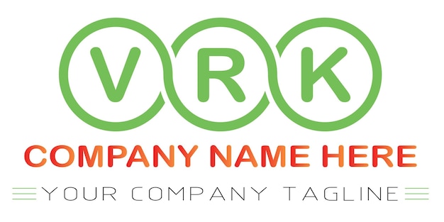 Diseño de logotipo de letra VRK