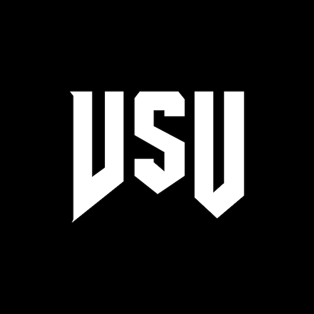 Diseño de logotipo de letra VSU para una empresa de tecnología Diseño de Logotipo VSU combinación de colores blanco y negro VSU logotipo VSU vector VSU diseño VSU icono VSU alfabeto VSU tipografía diseño de logotipo