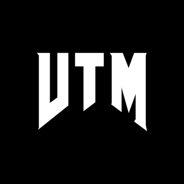 Diseño de logotipo de letra VTM para una empresa de tecnología Diseño del logotipo VTM Combinación de colores blanco y negro VTM Logotipo VTM Vector VTM Diseño del icono VTM Alfabeto VTM Tipo de logotipo