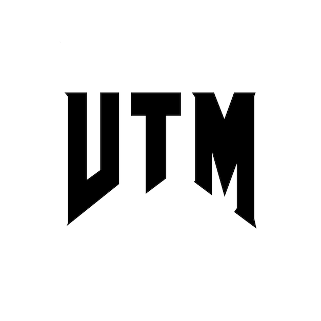 Diseño de logotipo de letra VTM para una empresa de tecnología Diseño del logotipo VTM Combinación de colores blanco y negro VTM Logotipo VTM Vector VTM Diseño del icono VTM Alfabeto VTM Tipo de logotipo