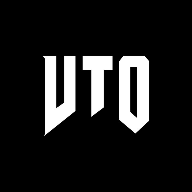 Diseño de logotipo de letra VTO para una empresa de tecnología Diseño del logotipo VTO combinación de colores blanco y negro Logotipo VTO vector diseño VTO icono VTO alfabeto VTO tipografía diseño del logotipo