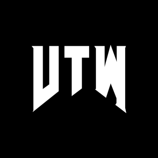 Diseño de logotipo de letra VTW para la empresa de tecnología VTW diseño de logotipo combinación de colores blanco y negro VTW logotipo VTW vector diseño VTW icono VTW alfabeto VTW tipografía diseño del logotipo