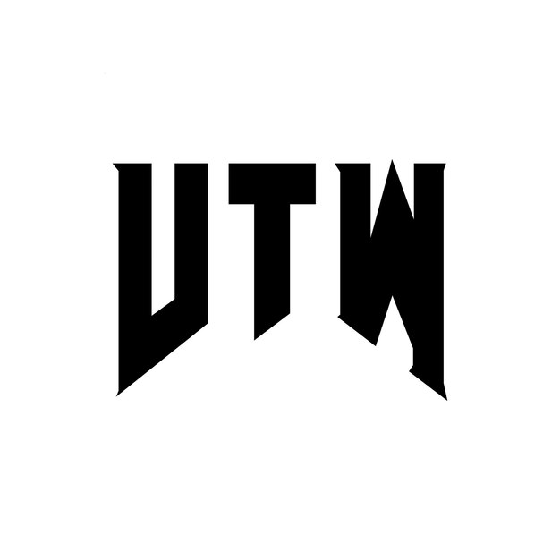 Diseño de logotipo de letra VTW para la empresa de tecnología VTW diseño de logotipo combinación de colores blanco y negro VTW logotipo VTW vector diseño VTW icono VTW alfabeto VTW tipografía diseño del logotipo