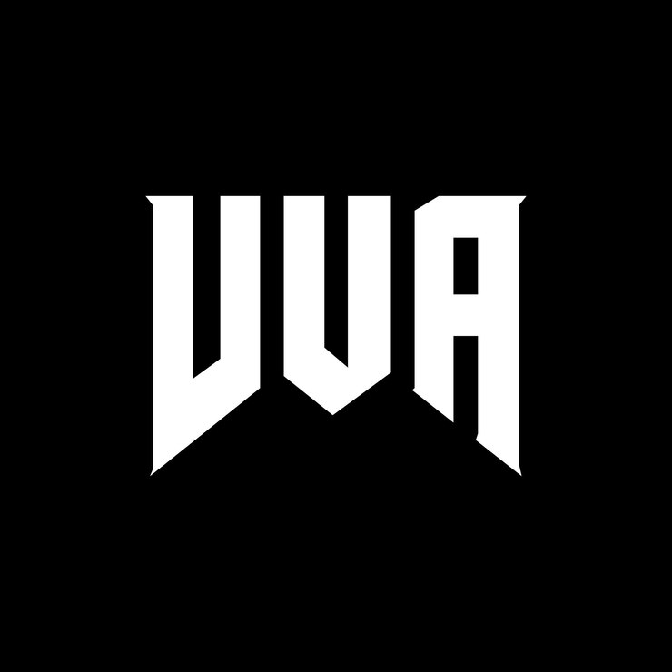 Vector diseño de logotipo de letra vua para la empresa tecnológica vua diseño de logotipo combinación de colores blanco y negro vua logotipo vua vector vua diseño vua icono vua alfabeto vua tipografía diseño del logotipo