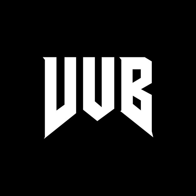 Diseño de logotipo de letra VUB para una empresa de tecnología Diseño del logotipo VUB combinación de colores blanco y negro Logotipo VUB Vector VUB Diseño del icono VUB Alfabeto VUB Tipo de diseño del logotipo