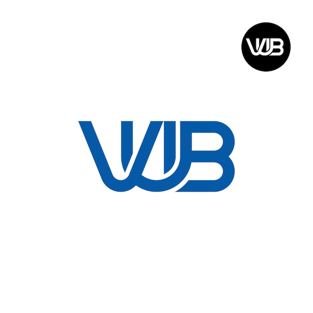 Diseño del logotipo de la letra VUB Monograma