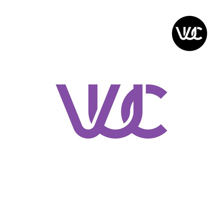 Vector diseño del logotipo de la letra vuc monograma