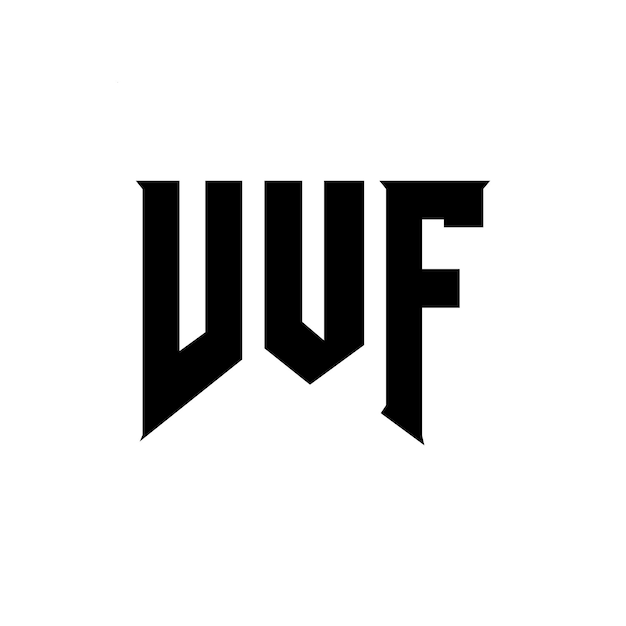 Diseño de logotipo de letra VUF para una empresa de tecnología Diseño del logotipo VUF combinación de colores blanco y negro VUF logo VUF vector VUF diseño VUF icono VUF alfabeto VUF tipografía diseño del logotipo