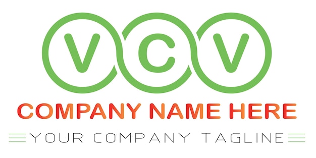 Diseño de logotipo de letra VVC