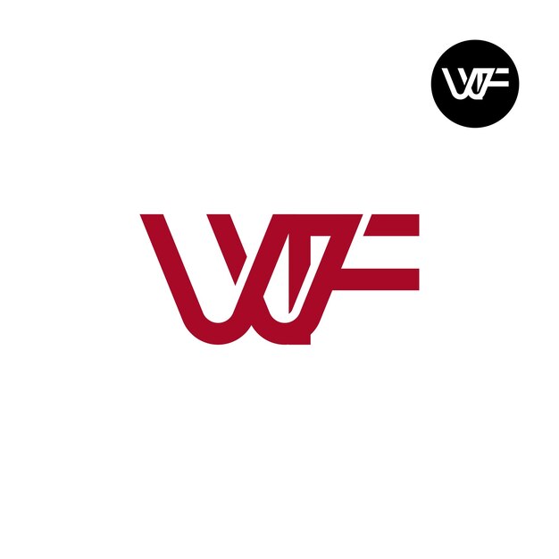 Diseño del logotipo de la letra VVF o WF Monograma