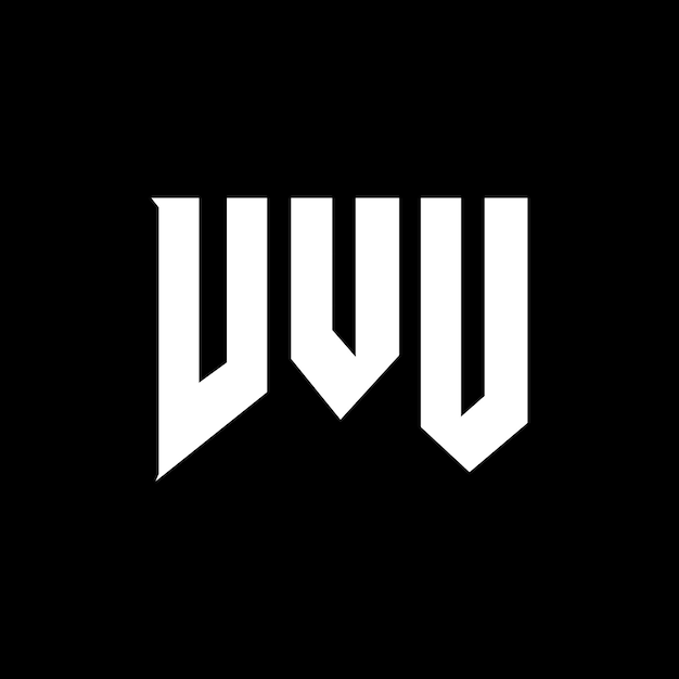 Diseño de logotipo de letra VVU para una empresa de tecnología Diseño del logotipo VVU combinación de colores blanco y negro VVU logo VVU vector VVU diseño VVU icono VVU alfabeto VVU tipografía diseño del logotipo