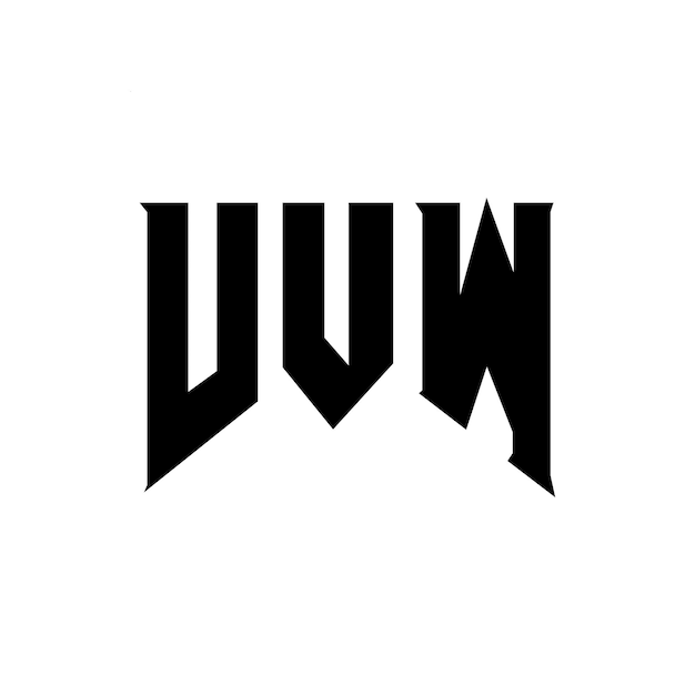 Diseño de logotipo de letra VVW para la empresa de tecnología VVW diseño de logotipo VVW combinación de colores blanco y negro VVW logo VVW vector diseño VVW icono VVW alfabeto VVW tipografía logotipo diseño