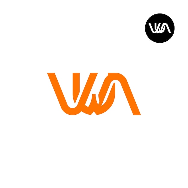 Diseño del logotipo de la letra VWA Monogram
