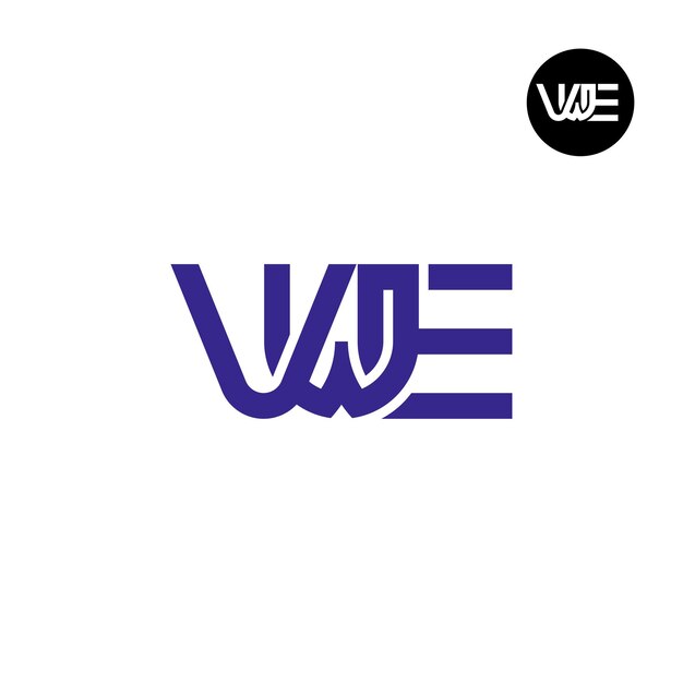 Diseño del logotipo de la letra VWE Monogram
