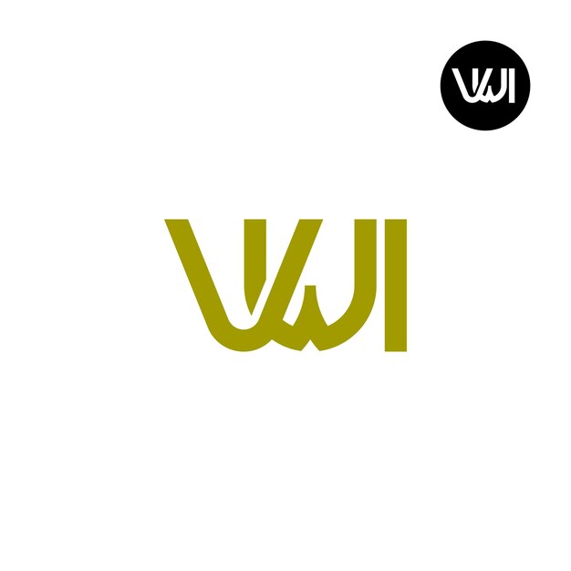 Diseño del logotipo de la letra VWI Monograma