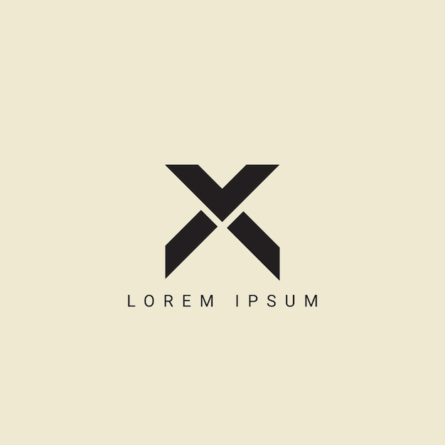 Diseño del logotipo de la letra VX VX polígono círculo triángulo hexágono plano y estilo simple con color blanco